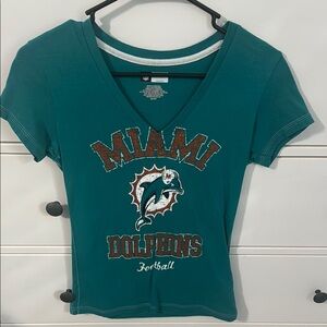 Miami Dolphins Women's V-Neck T-Shirt